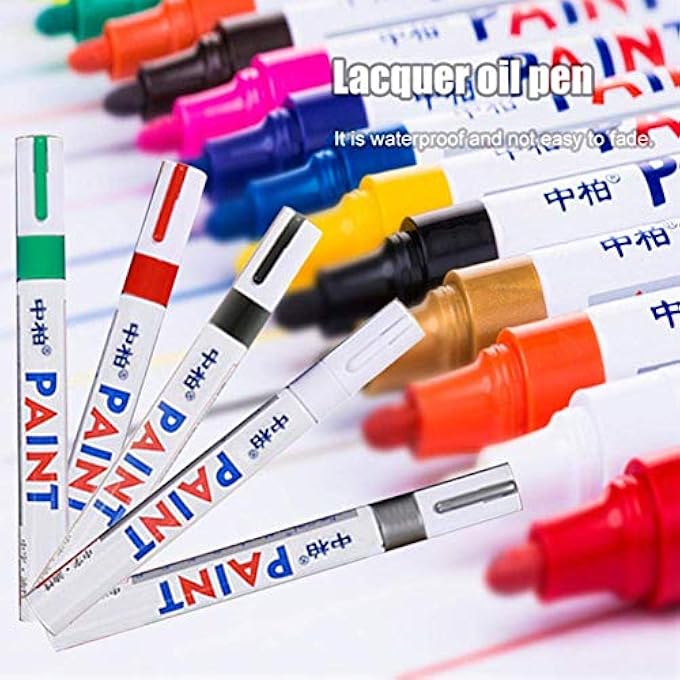 Super WATERPROOF UNIVERSAL PERMANENT PAINT MARKER PEN TIRE PEN VEHICLE PROFESSIONAL MAGIC CAR SCRATCH REPAIR PAINT MENDING REPAIRING PEN AUTO CAR ACCESSORIES MOTORCYCLE WAXING SPONGE - Image 3